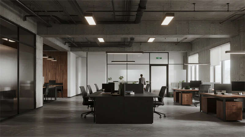裸露結(jié)構(gòu)，復(fù)古質(zhì)感——合肥工業(yè)風(fēng)辦公室設(shè)計(jì)