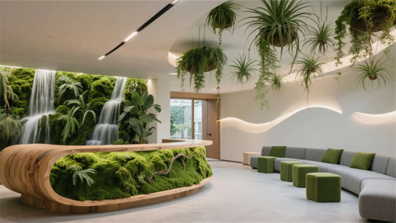 綠植呼吸幕墻與光影協作生態,合肥2000平辦公室裝修設計效果圖 綠植呼吸幕墻與光影協作生態,合肥2000平辦公室裝修設計效果圖