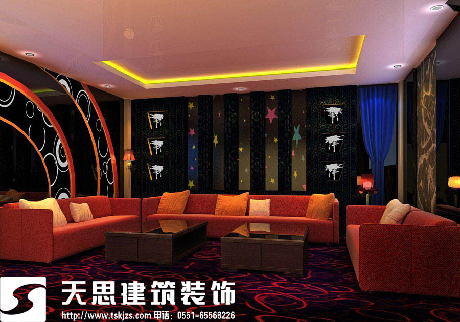 合肥KTV裝修設(shè)計(jì) 色彩搭配體現(xiàn)視覺(jué)美感