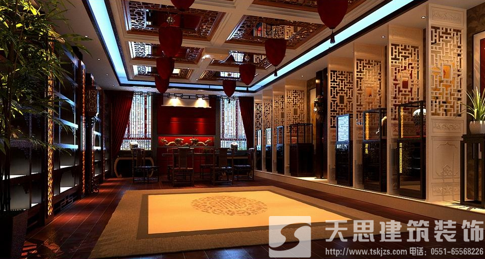 中式展廳裝修充分體現(xiàn)設(shè)計美感