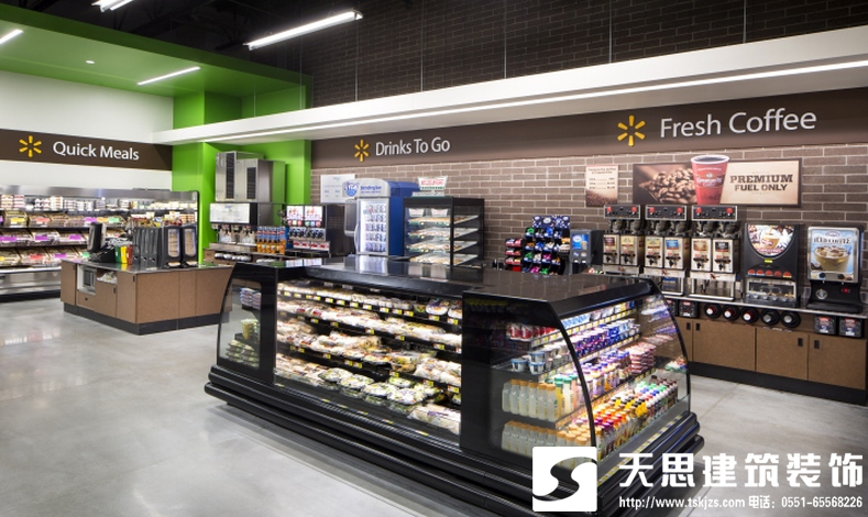 合肥比那里的裝修設計時尚與實用的結合，便利店裝修，便利店設計